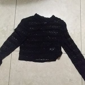 2 see through netted long sleeve shirts